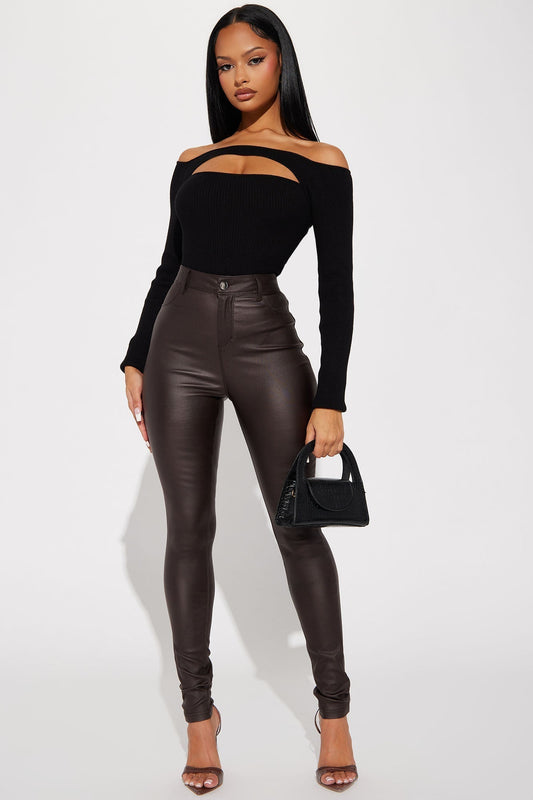 Sammie High Rise Pants - Chocolate