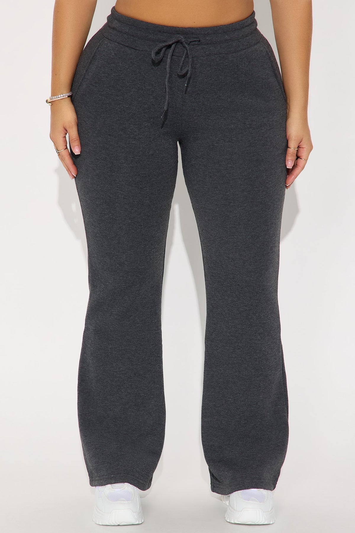 Candice Petite Lounge Flare Pant - Charcoal
