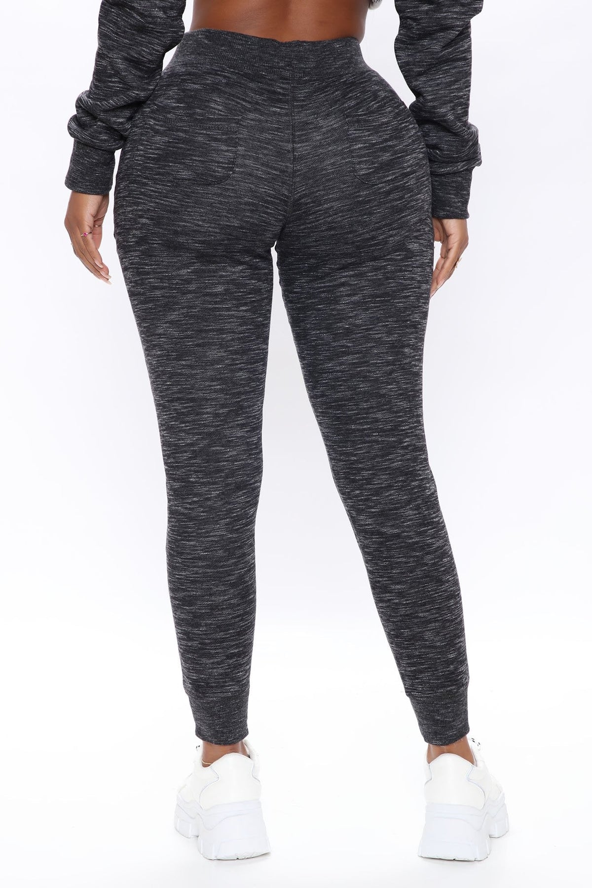 Relaxed Vibe Joggers - Marled Black