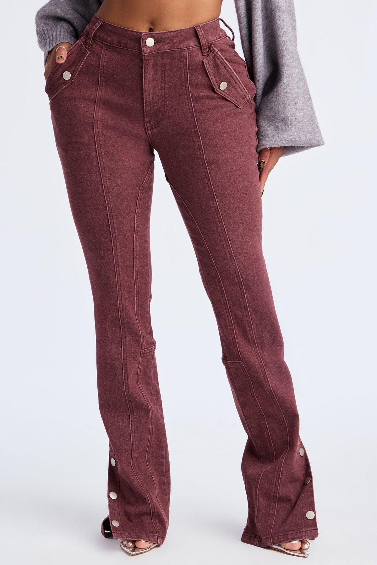 Chasin' You Mineral Wash Pant - Burgundy