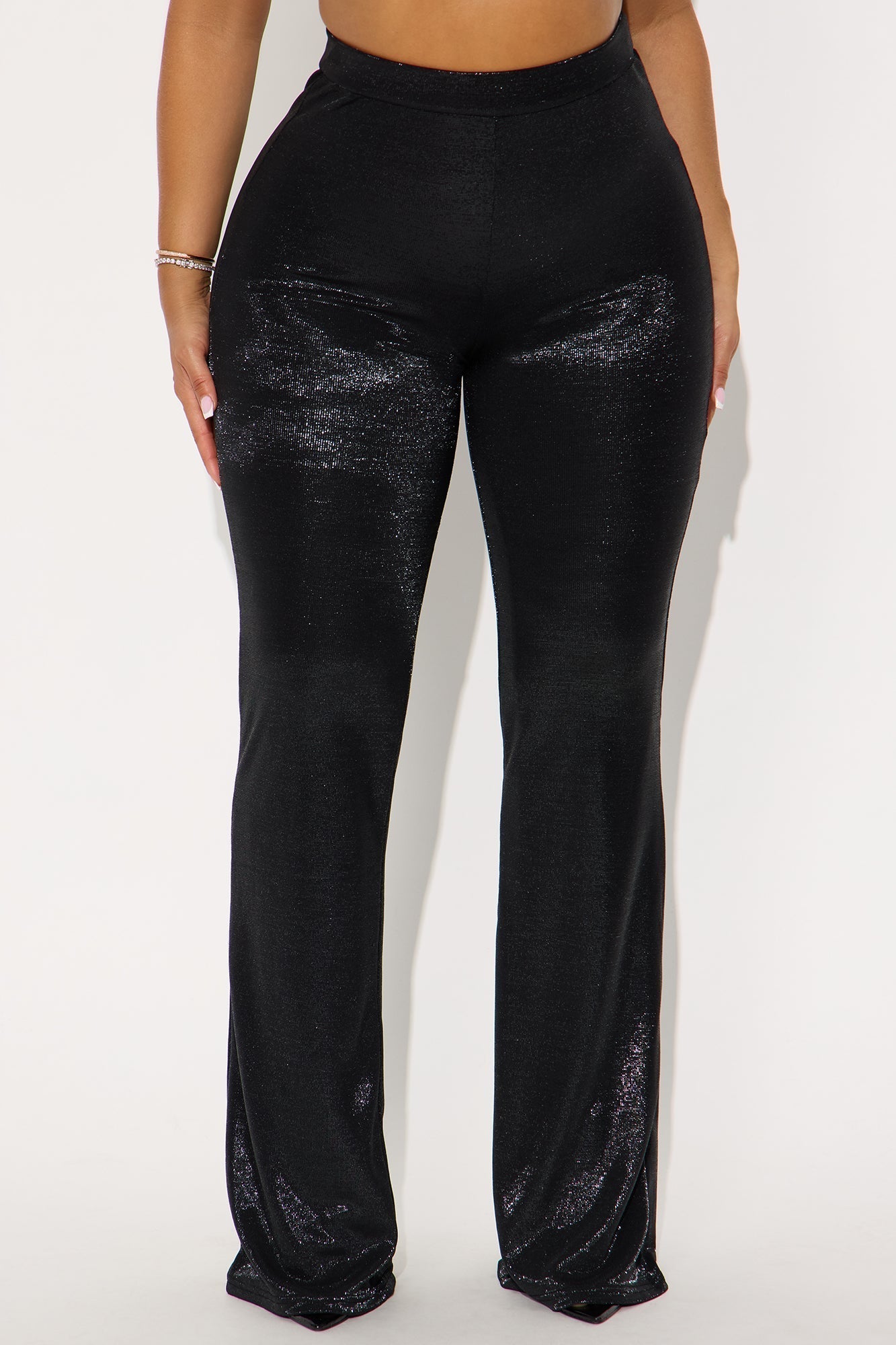 Star Of The Night Shimmer Flare Pant 33″ - Black