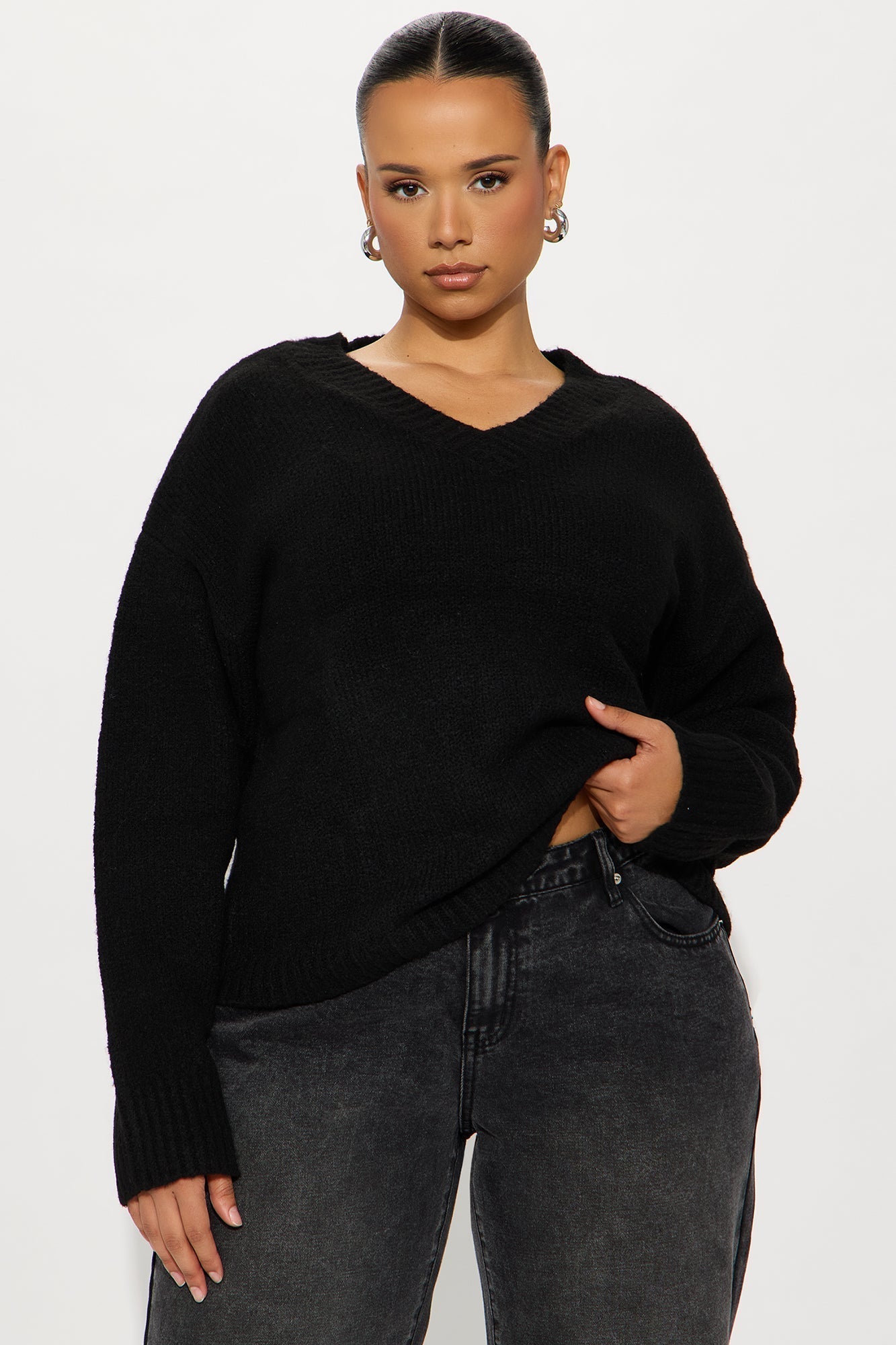 Ready For Fall Sweater - Black