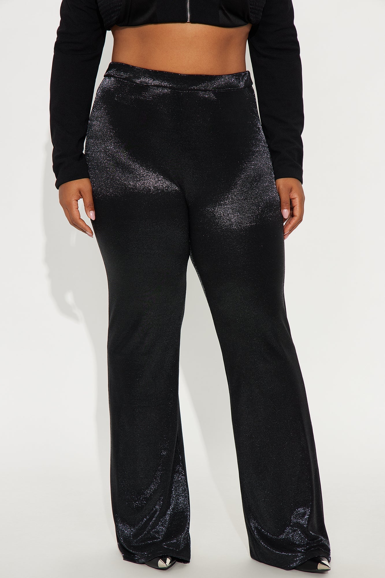 Star Of The Night Shimmer Flare Pant 33″ - Black