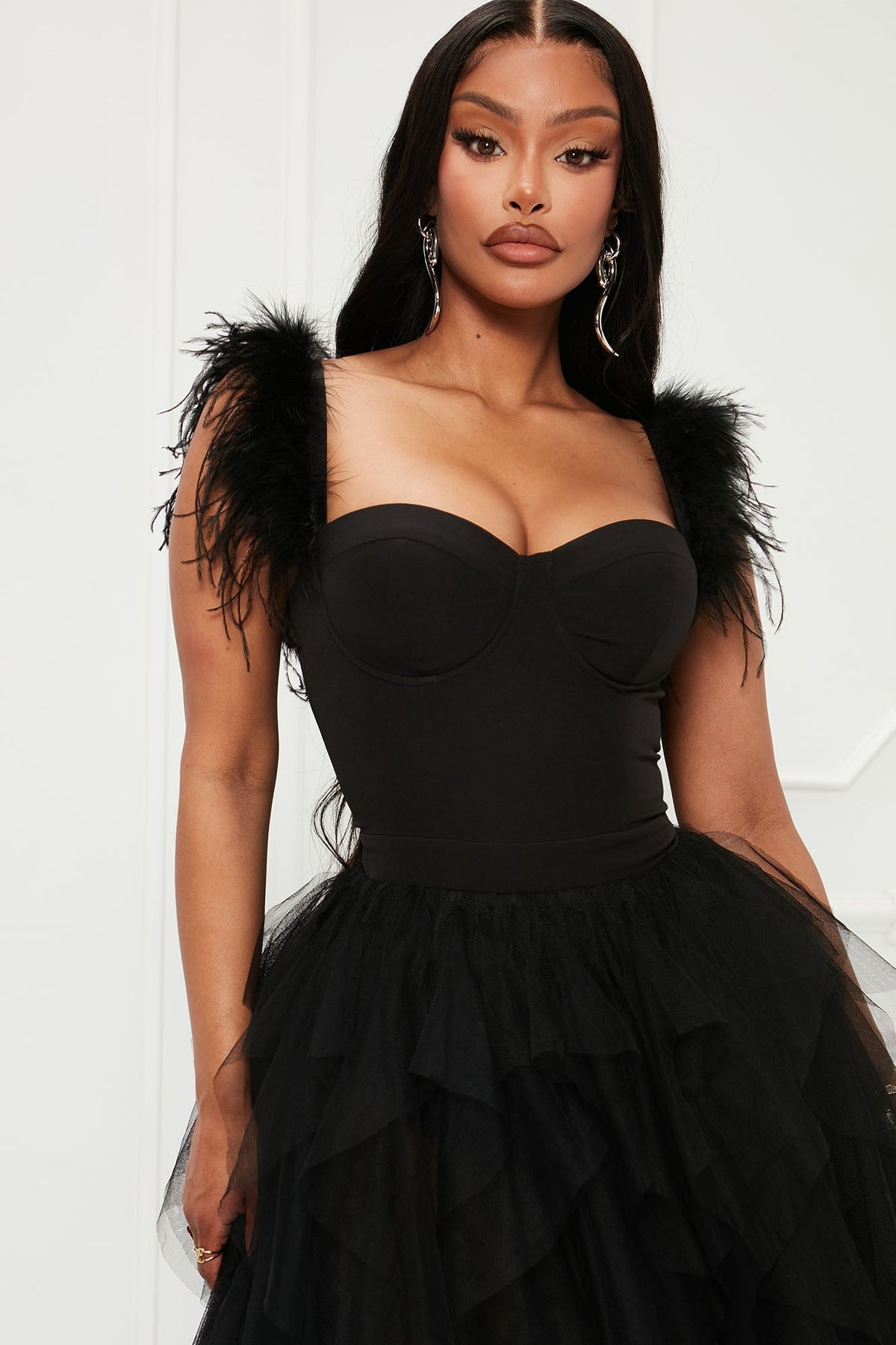 Camilla Tulle Maxi Dress - Black