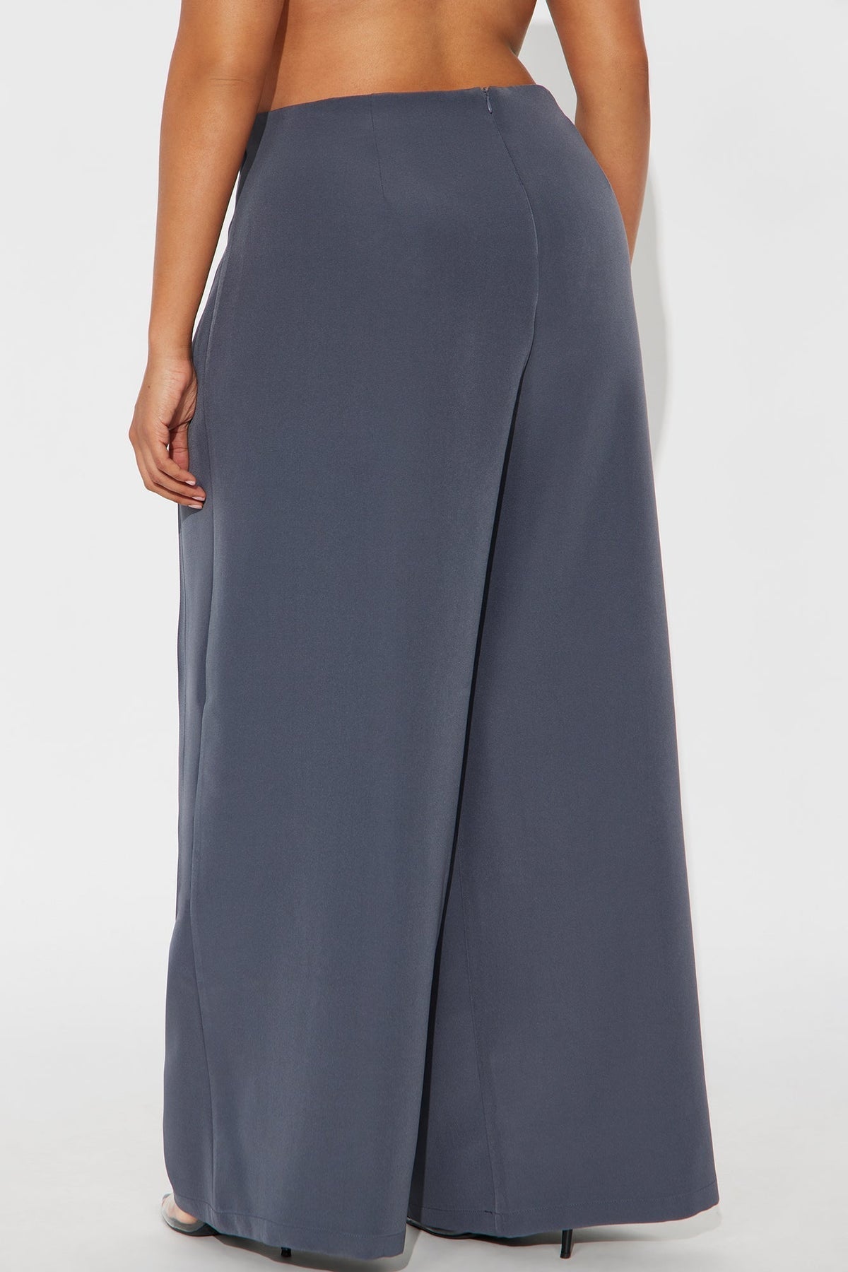 Eyes Set On You Pleated Wide LegTrouser Pant 33 - Charcoal