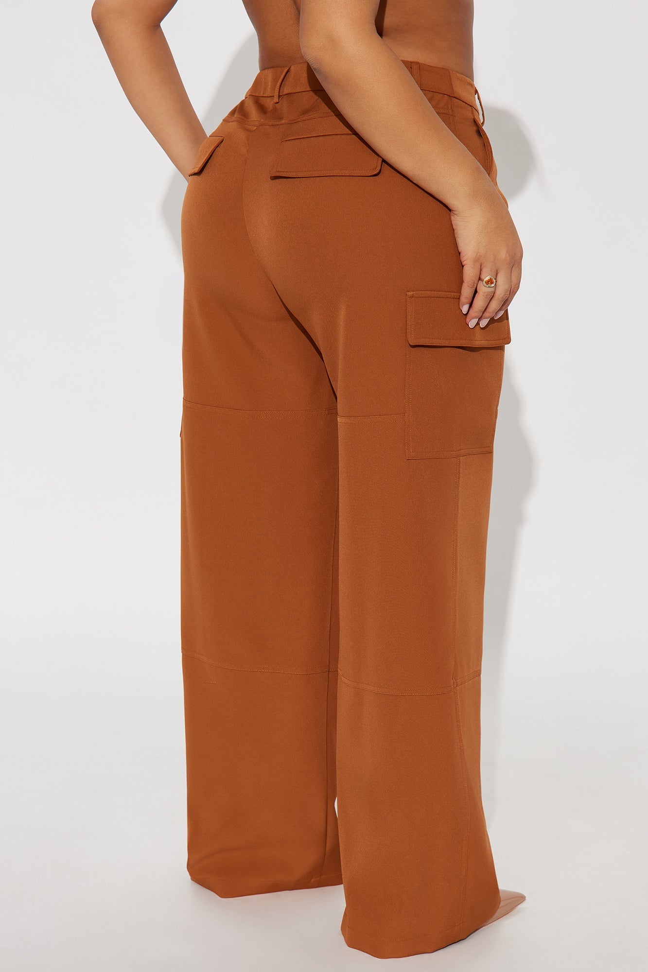 No Chill Wide Leg Cargo Pant 32″ - Cognac