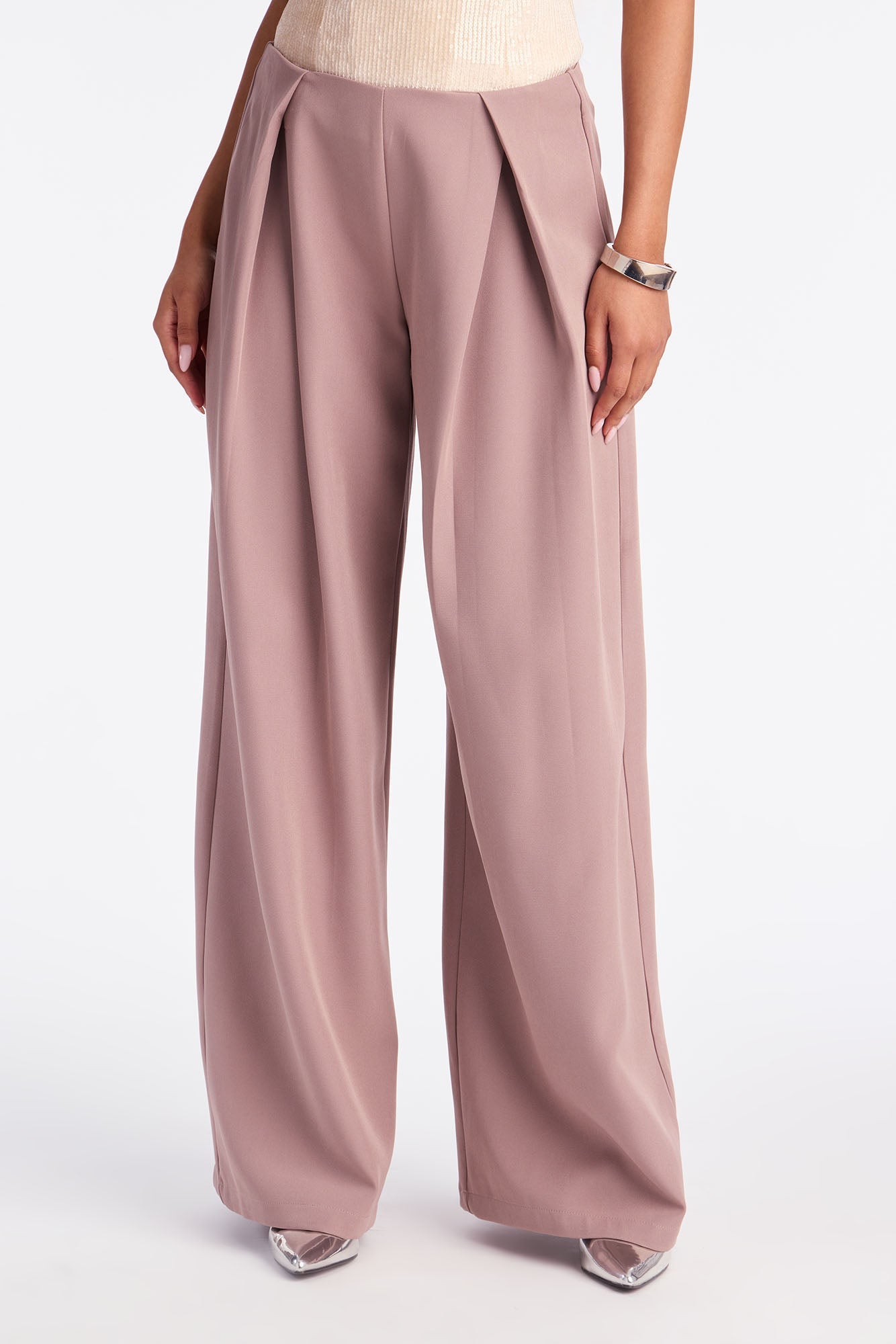Eyes Set On You Pleated Wide LegTrouser Pant 33 - Orchid