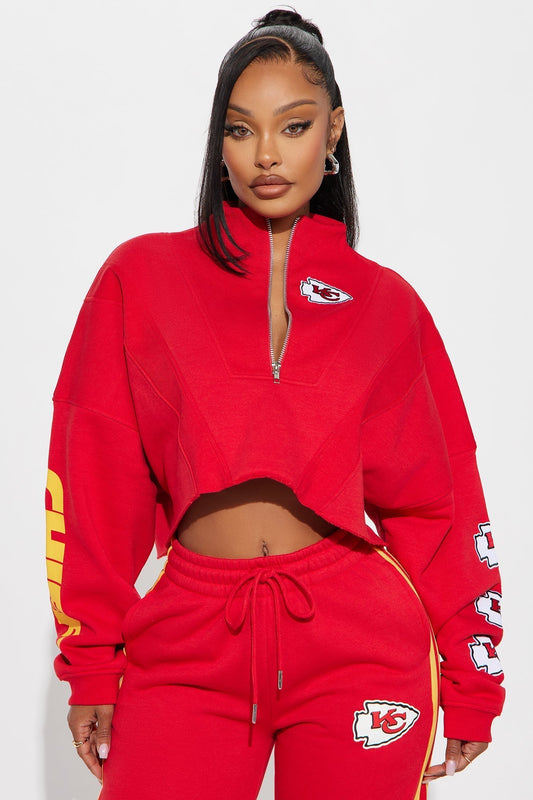 Chiefs Second Half Come-Back Zip Sweatshirt - Red