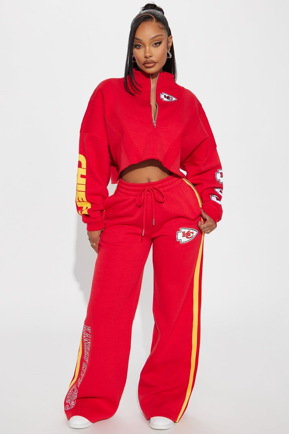 Chiefs Second Half Come-Back Wide Leg Pant - Red
