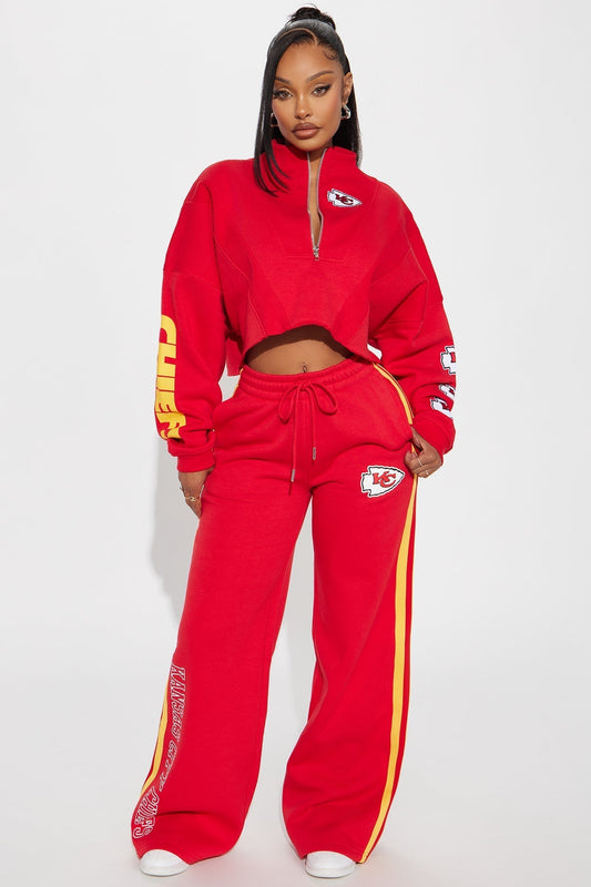 Chiefs Second Half Come-Back Wide Leg Pant - Red