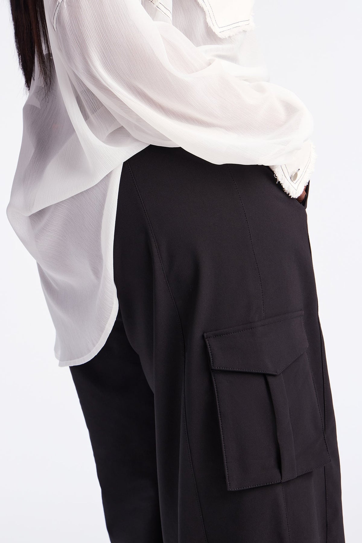 Rebel Heart Extreme Wide Leg Cargo Pant 32″ - Black