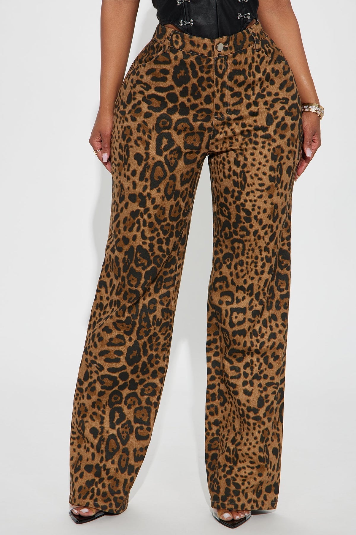 Sneaking Out Leopard Pant - Brown/combo
