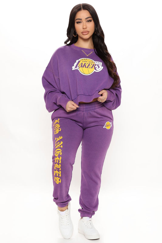 NBA Real MVP Lakers Washed Sweatpant - Purple