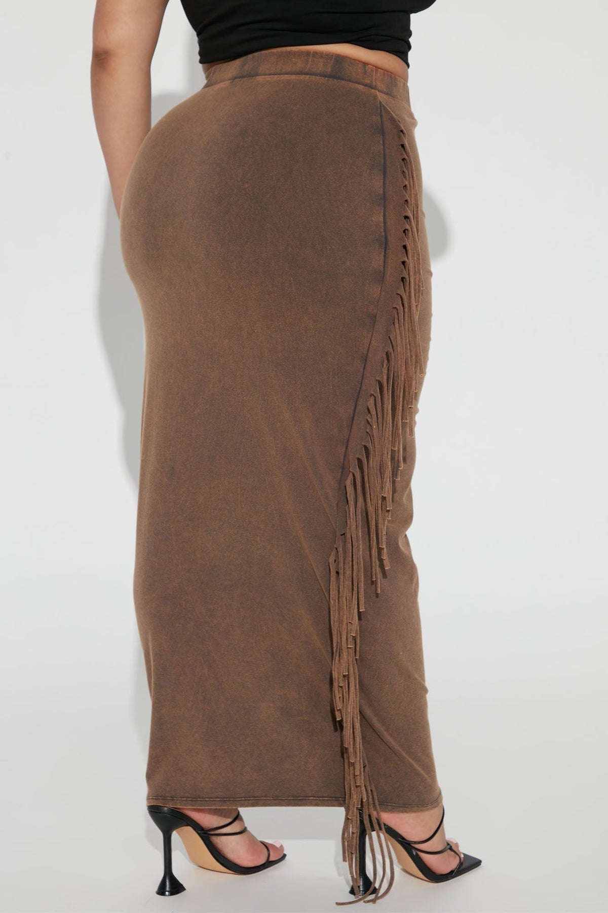 Sahara Mineral Wash Maxi Skirt - Brown