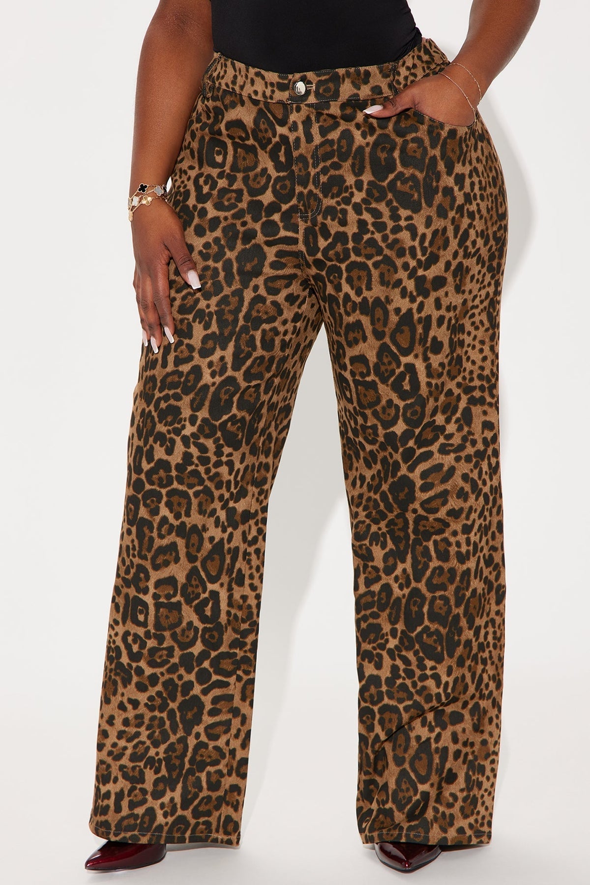 Sneaking Out Leopard Pant - Brown/combo