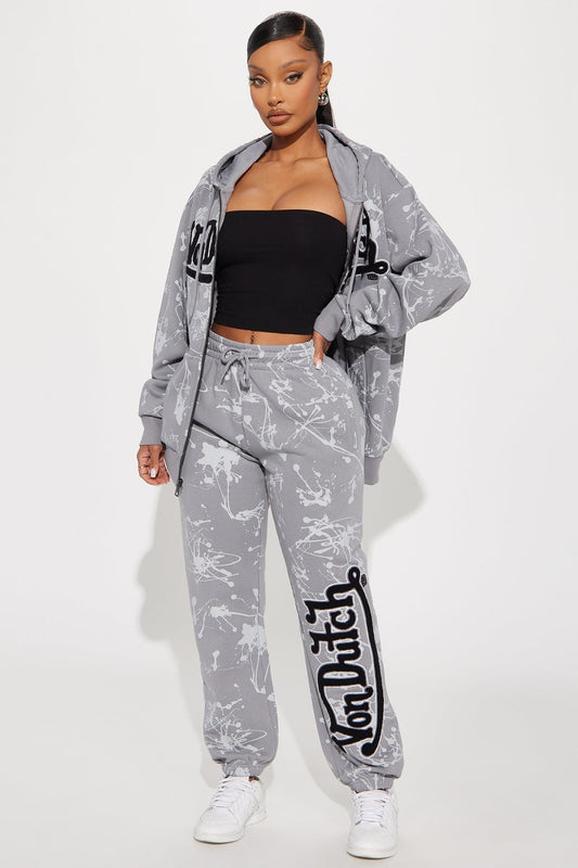 Von Dutch Paint Jogger - Grey/Black