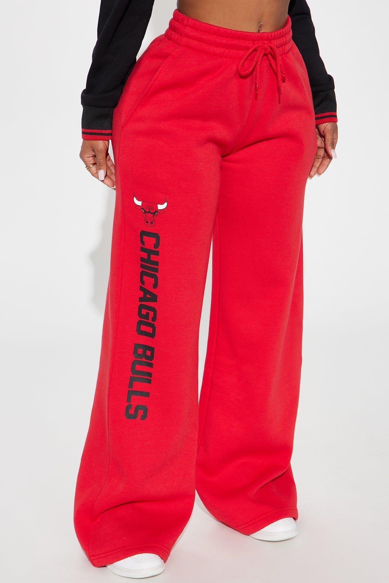 Bulls Warm Up Wide Leg Pant - Red