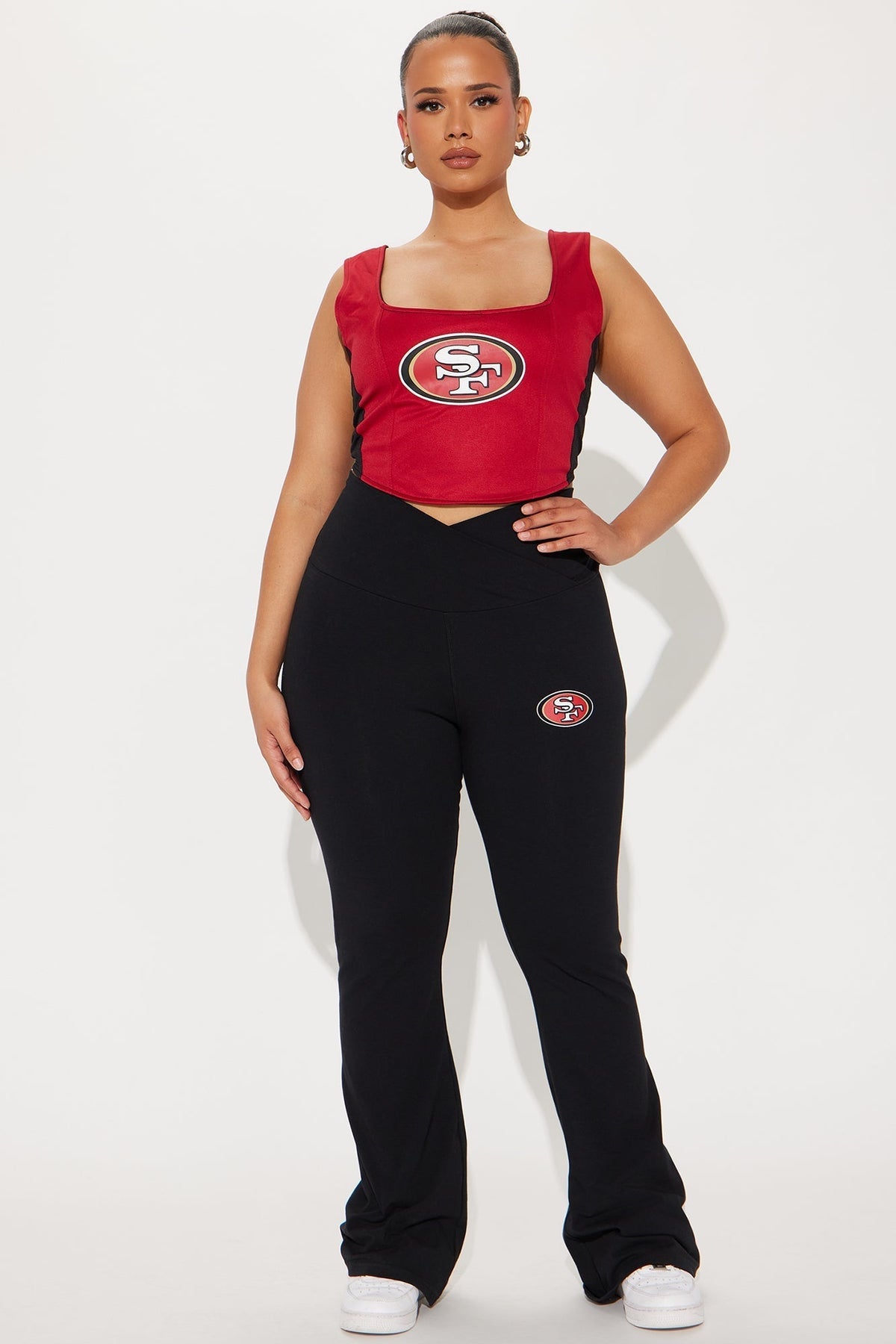 49ers Halftime Show Corset Top - Red/Black