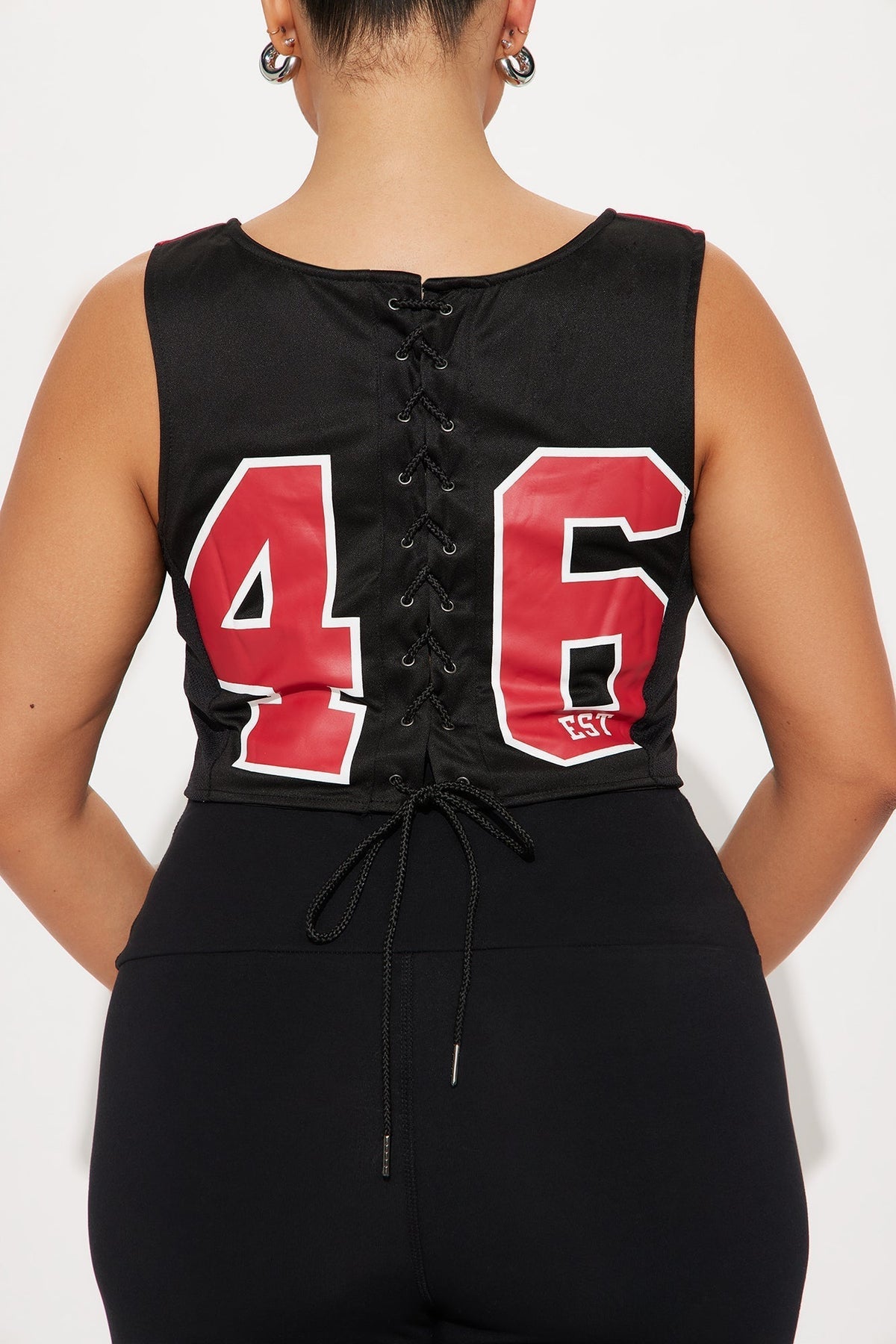49ers Halftime Show Corset Top - Red/Black