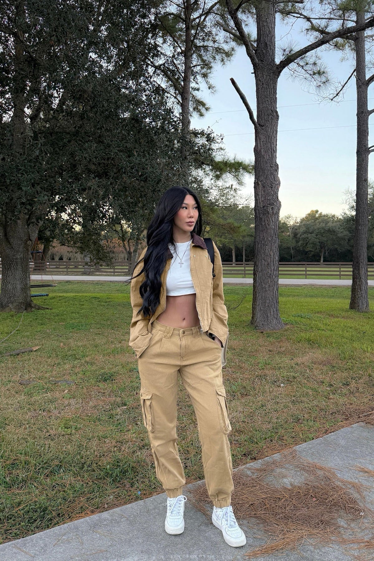 Leslie Cargo Joggers - Khaki