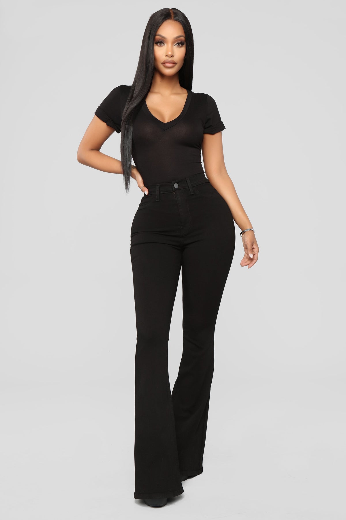 Deep In My Soul Flare Jeans - Black