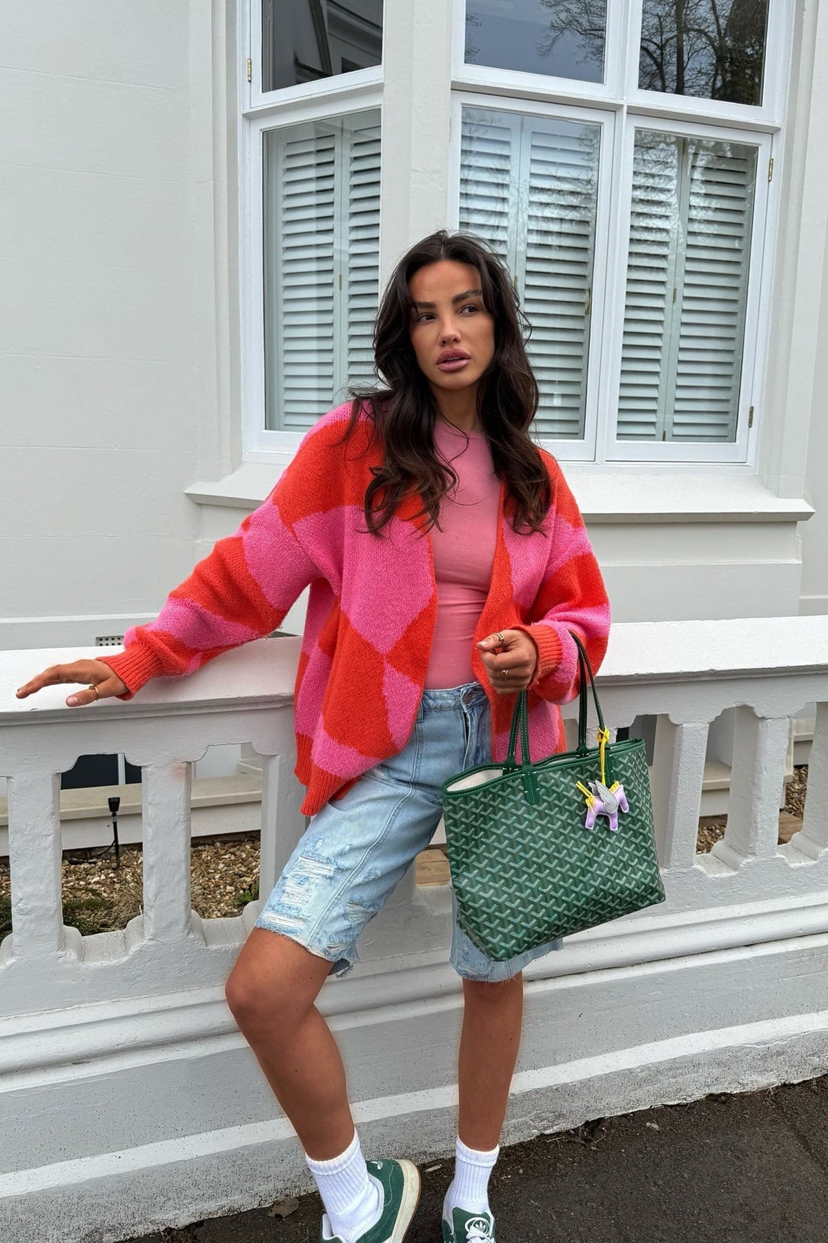 All Mixed Up Cardigan - Pink/combo