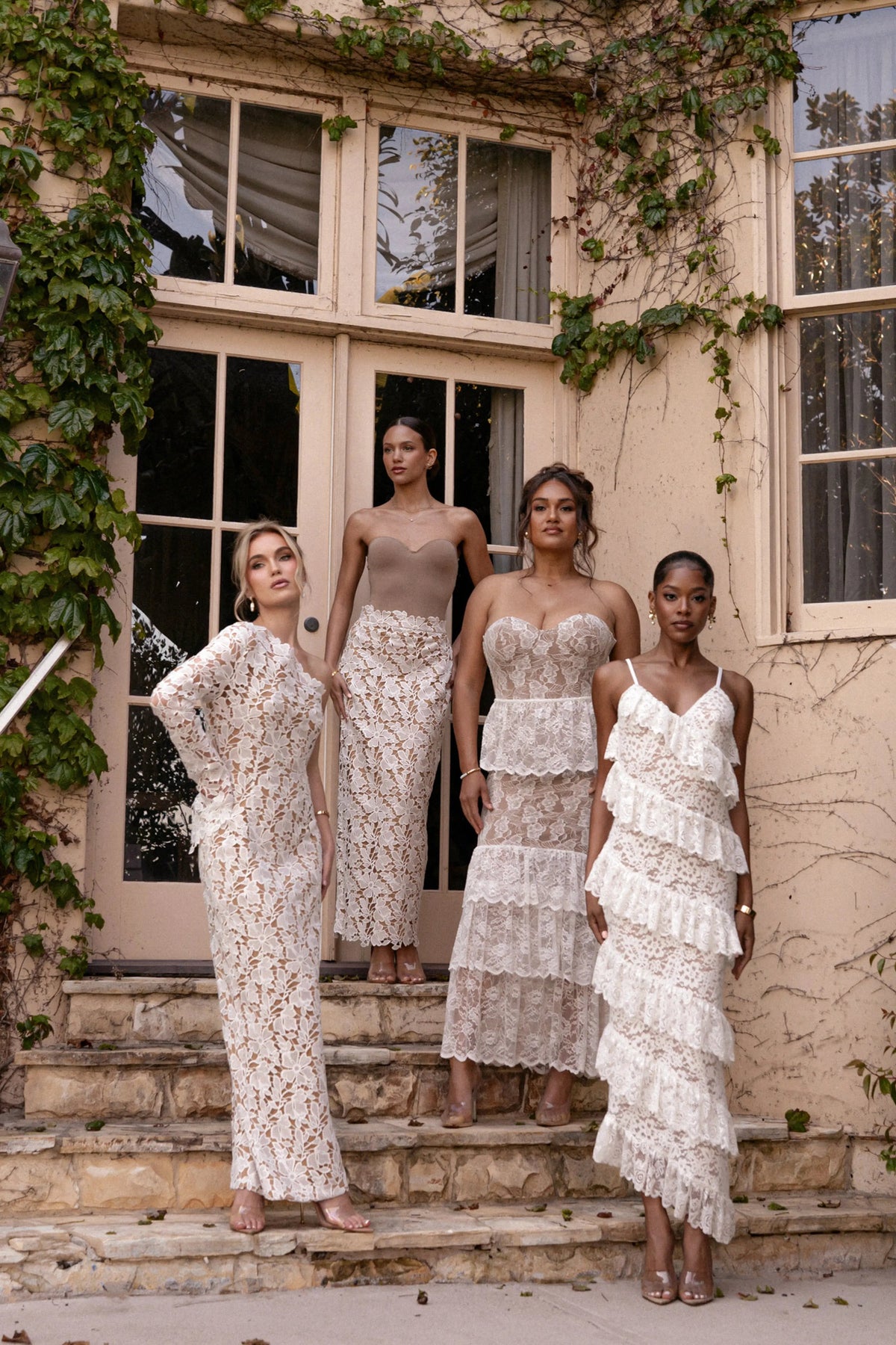 Ivory Fairytale Ending Lace Maxi Dress