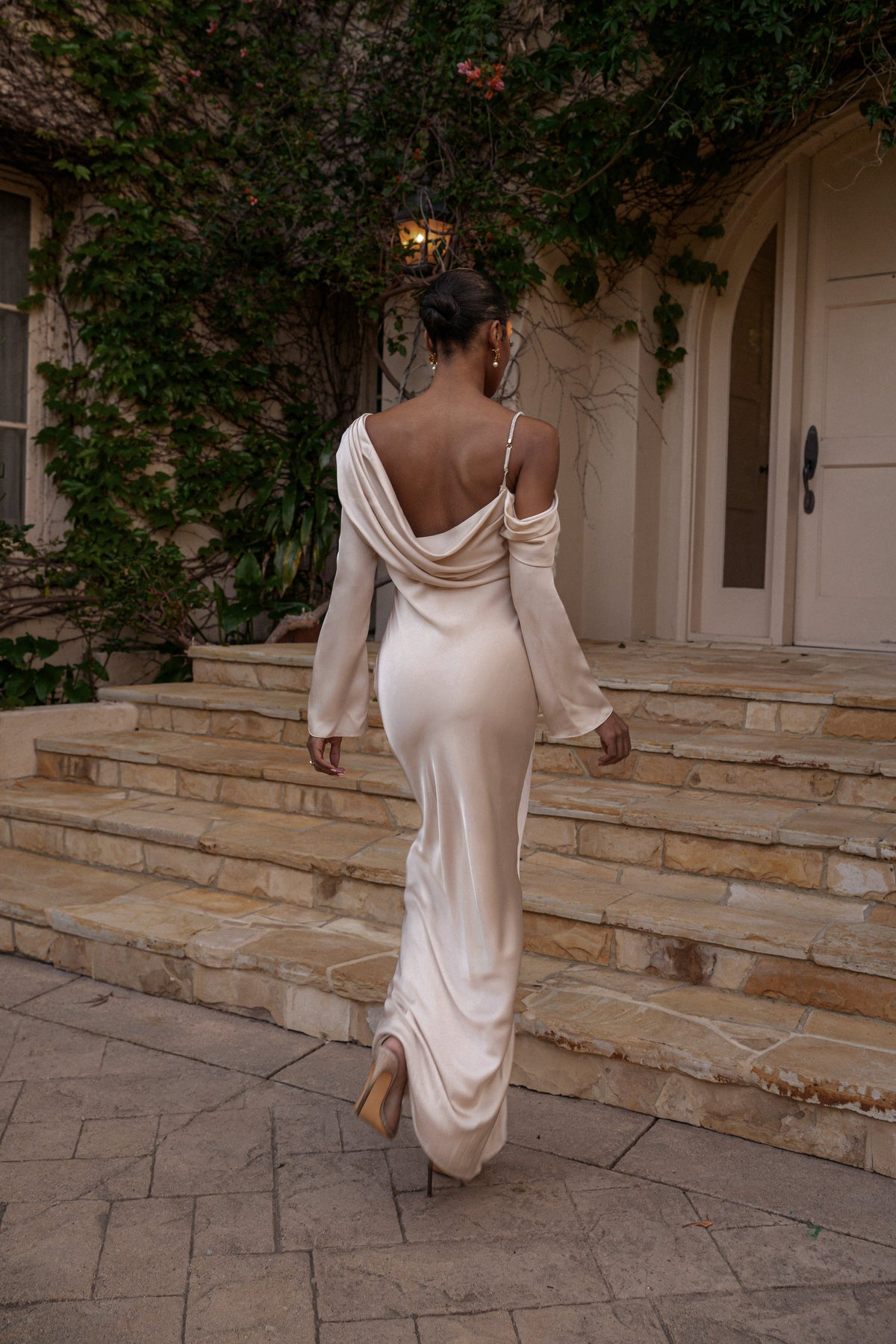 Champagne One And Only Satin Dress