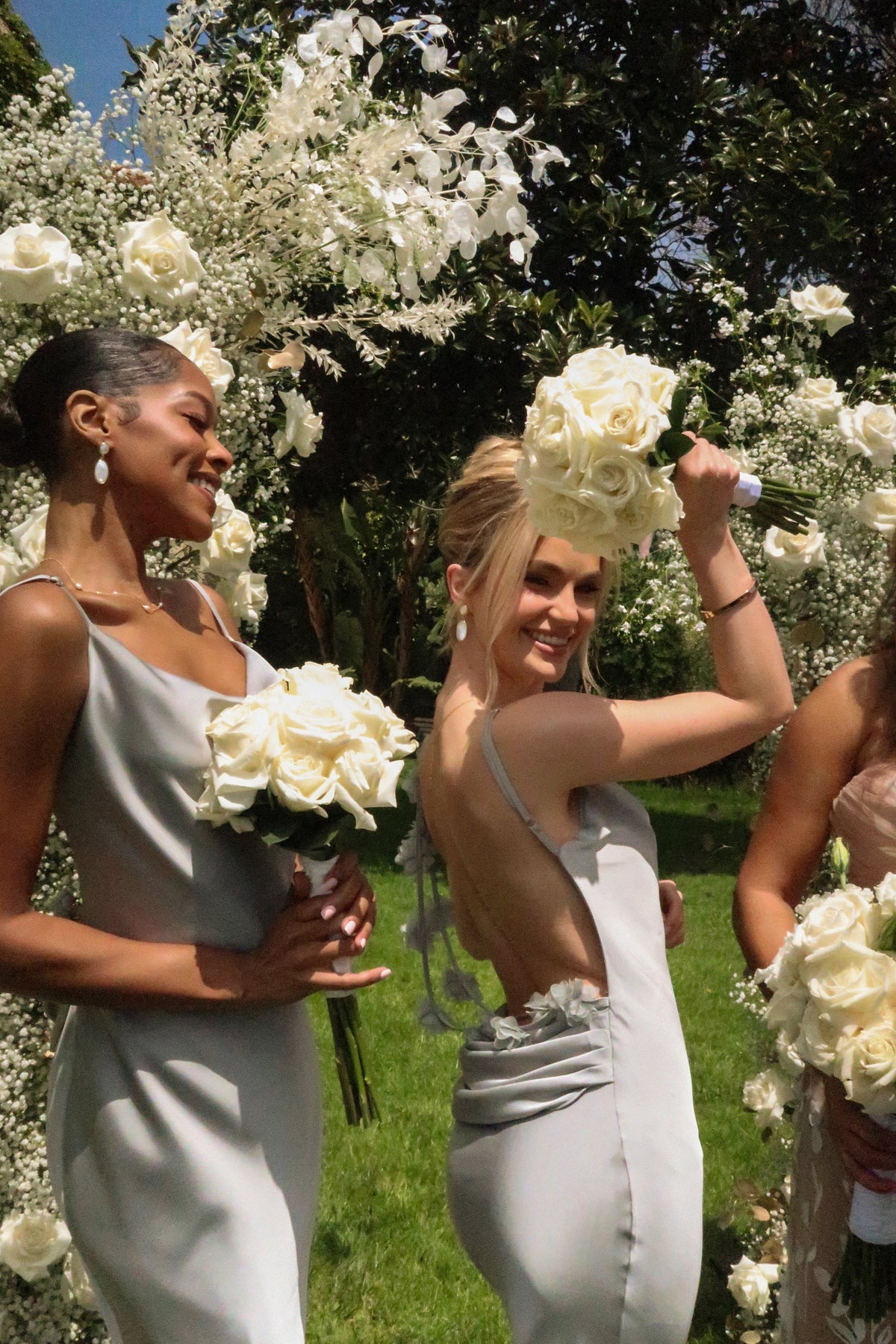 Sage Down The Aisle Satin Gown