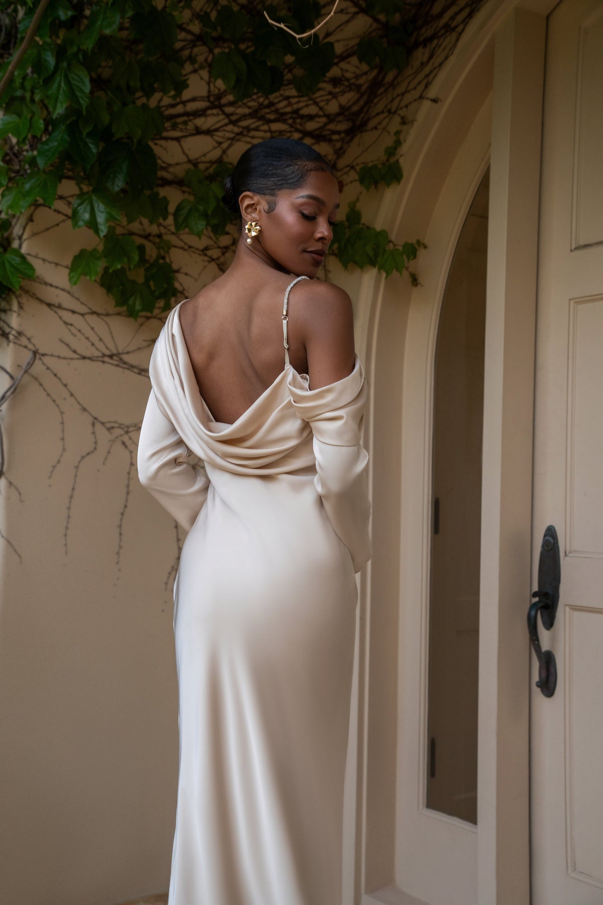 Champagne One And Only Satin Dress