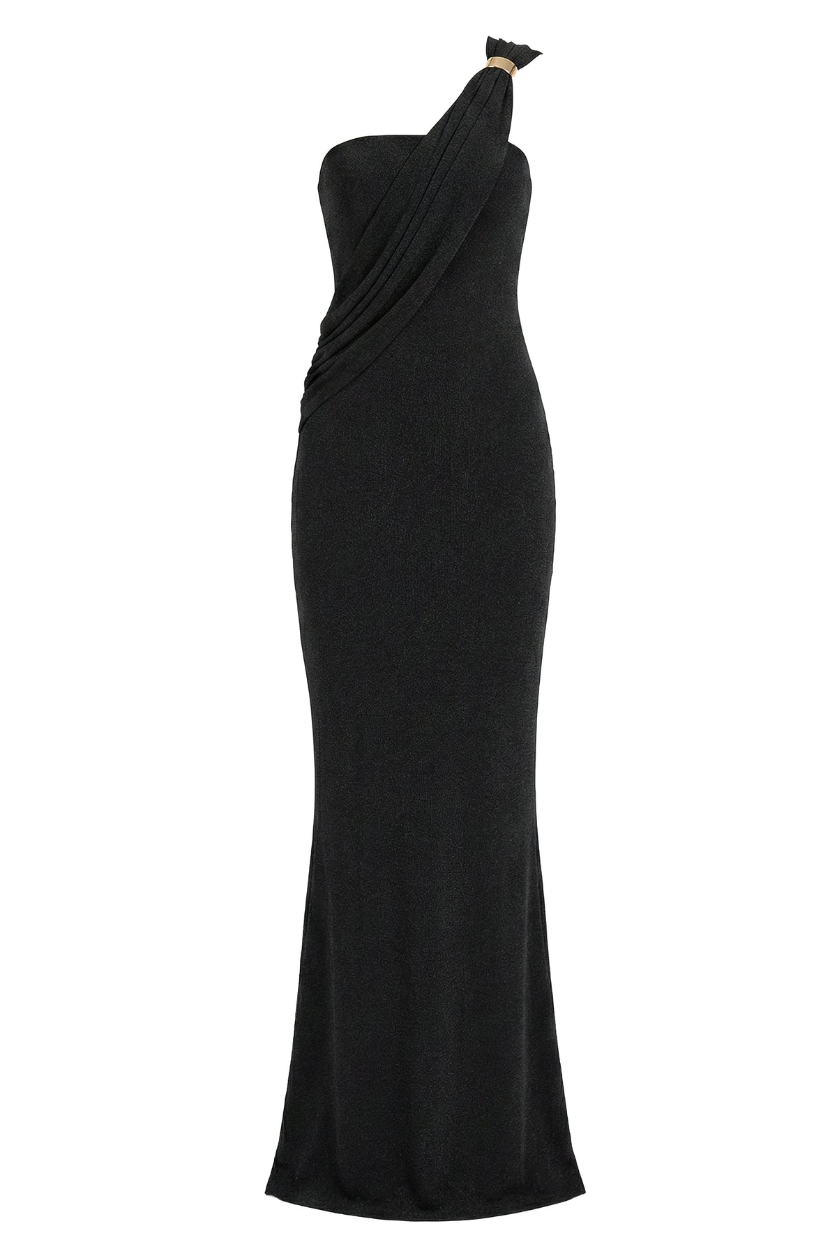 Black Golden Veil Maxi Dress
