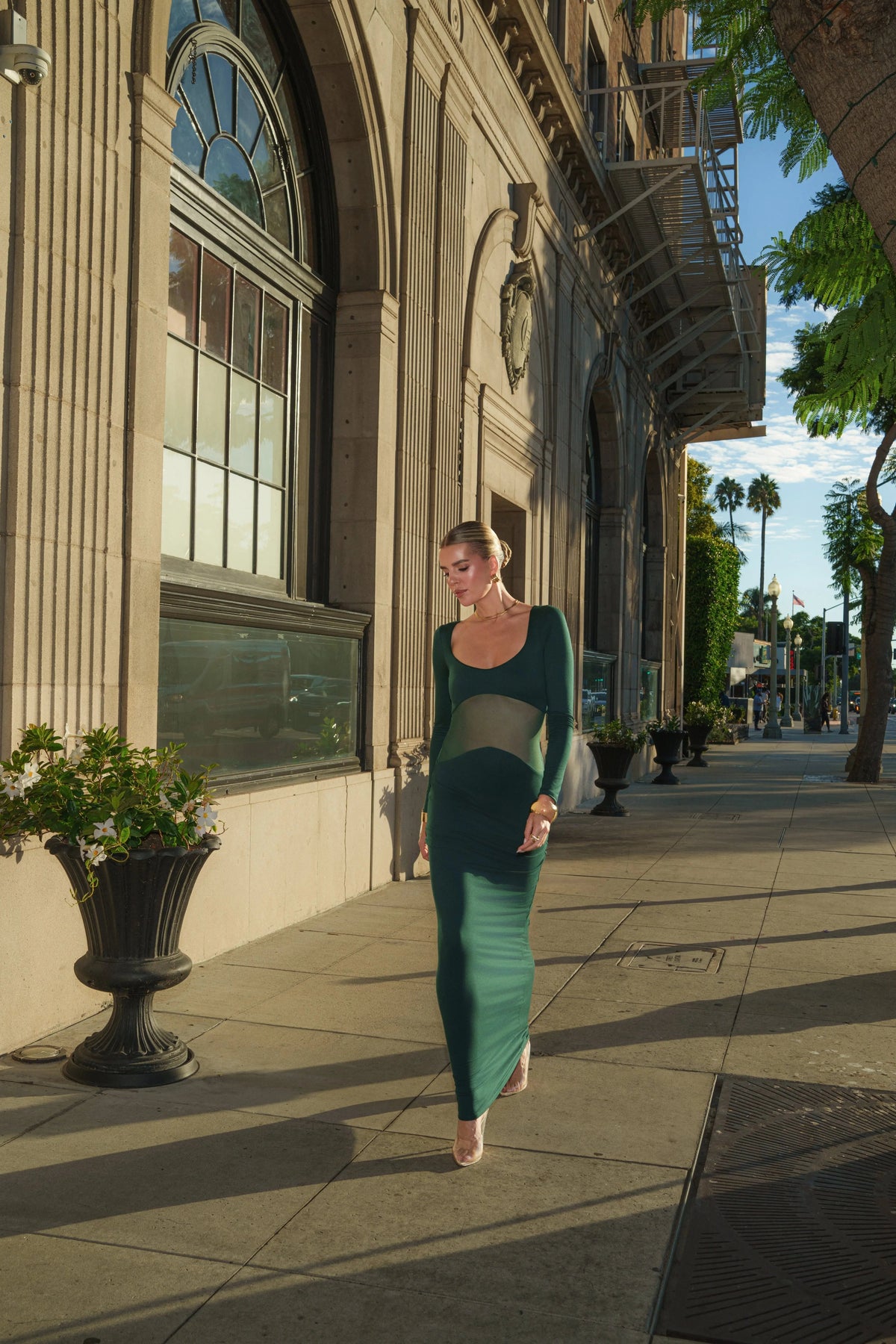 Emerald Glitz Hour Maxi Dress