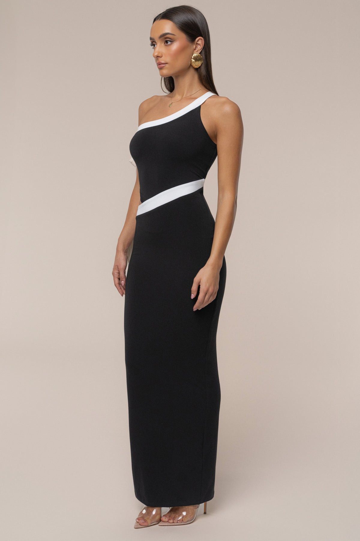 Black Jorden Contrast Maxi Dress