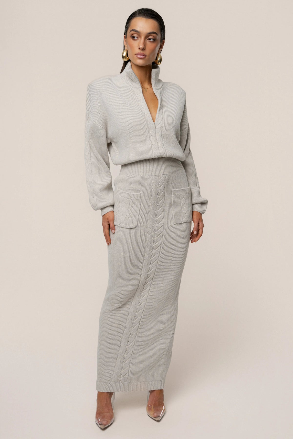 Stone Cozy Intentions Ribbed Dress