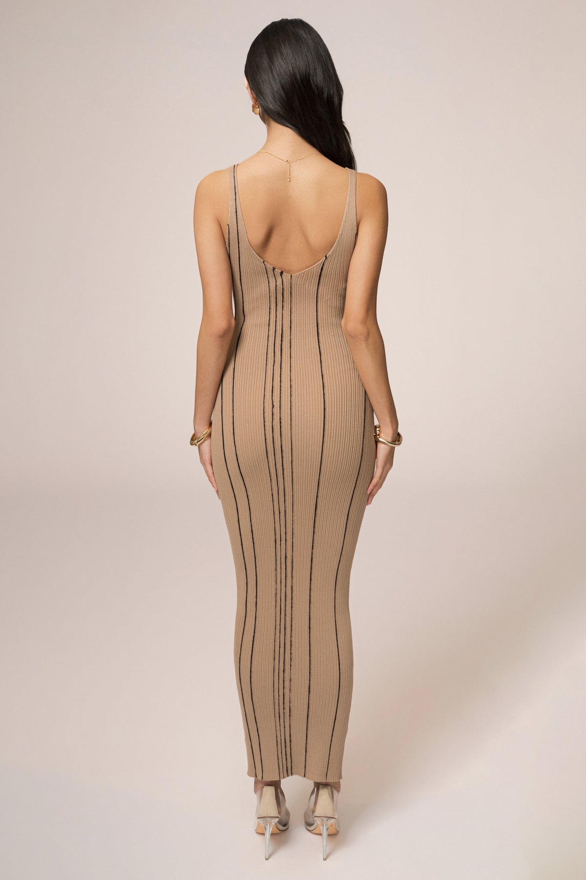 Taupe Sammi Seamed Maxi Dress