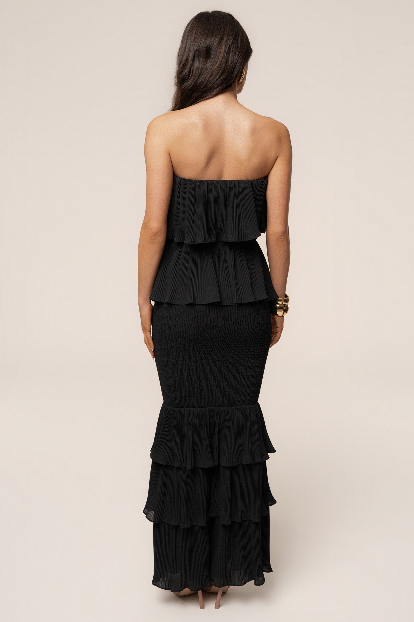 Black Casa Blanca Ruffle Dress