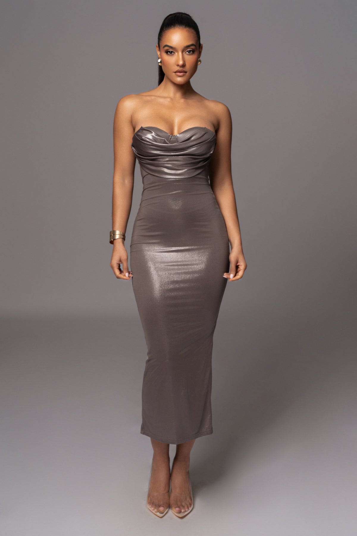 Olive Visions Of You Midi Dress