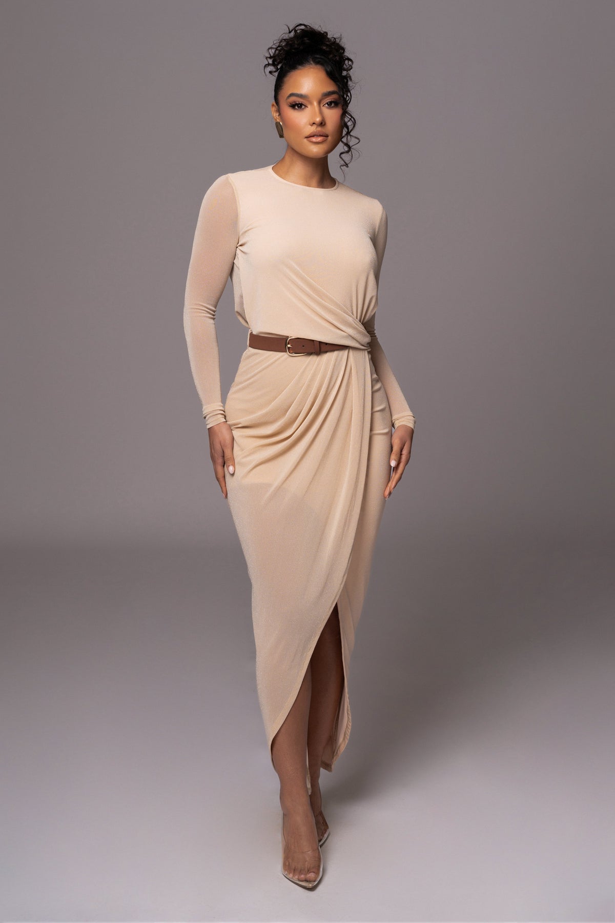 Ivory Araceli Gathered Maxi Dress