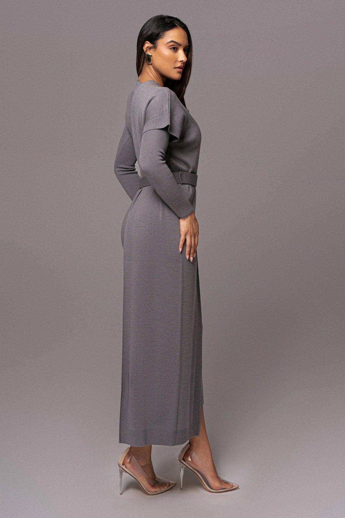 Grey Meant To Be Knit Maxi Dress