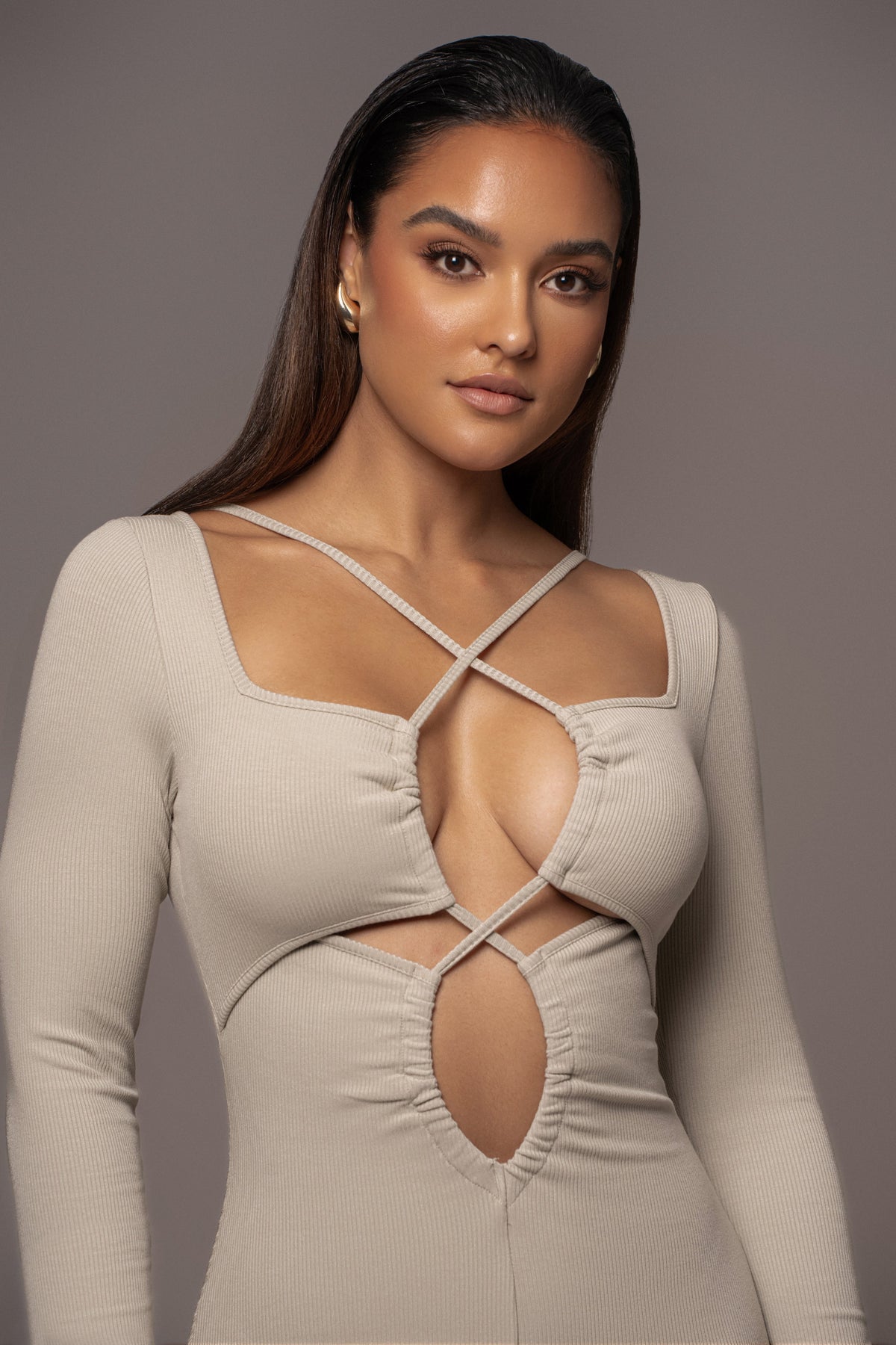 Light Olive Mesmerize Midi Dress