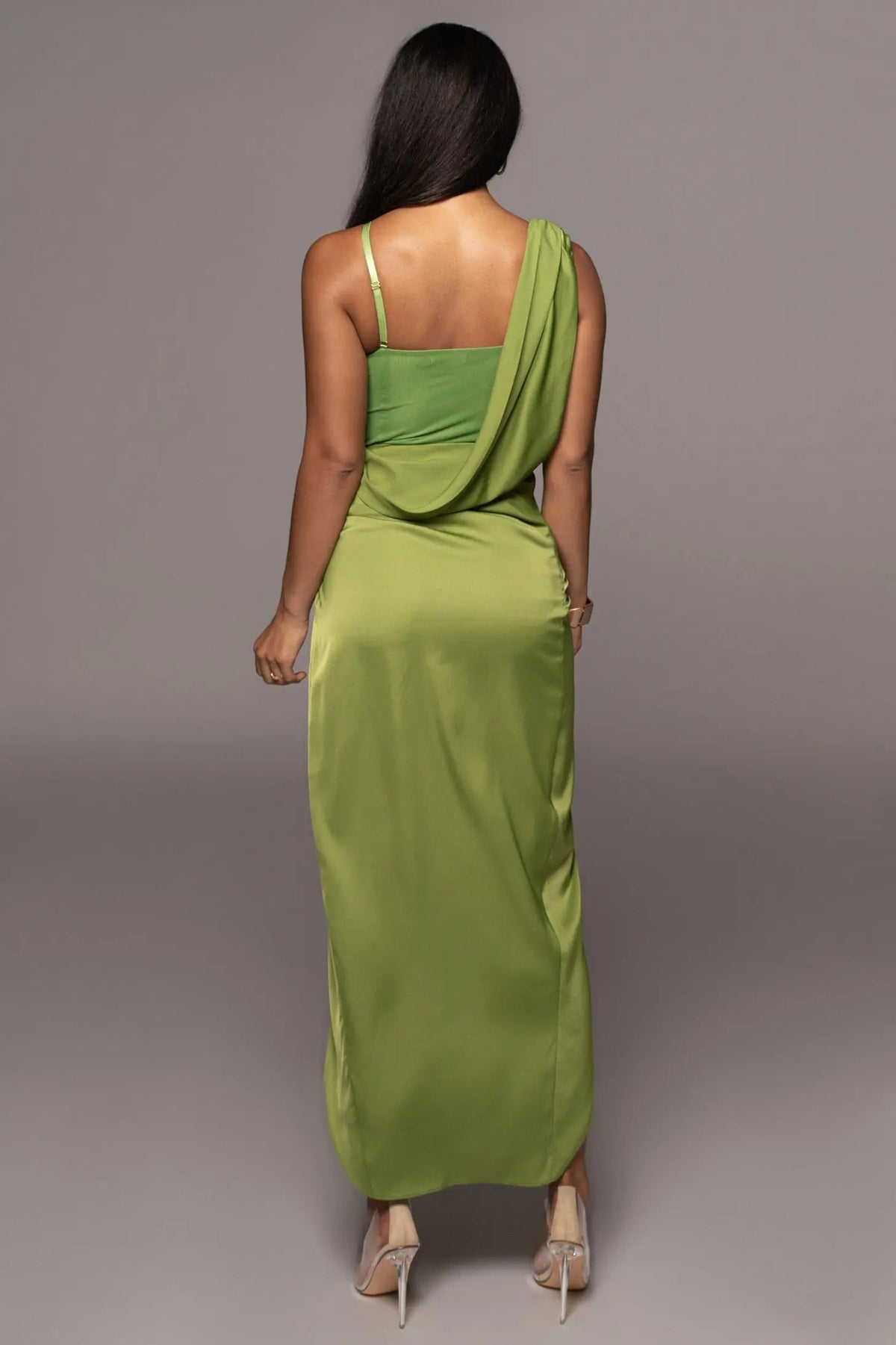 Green KRISTIANA SLIT DRESS