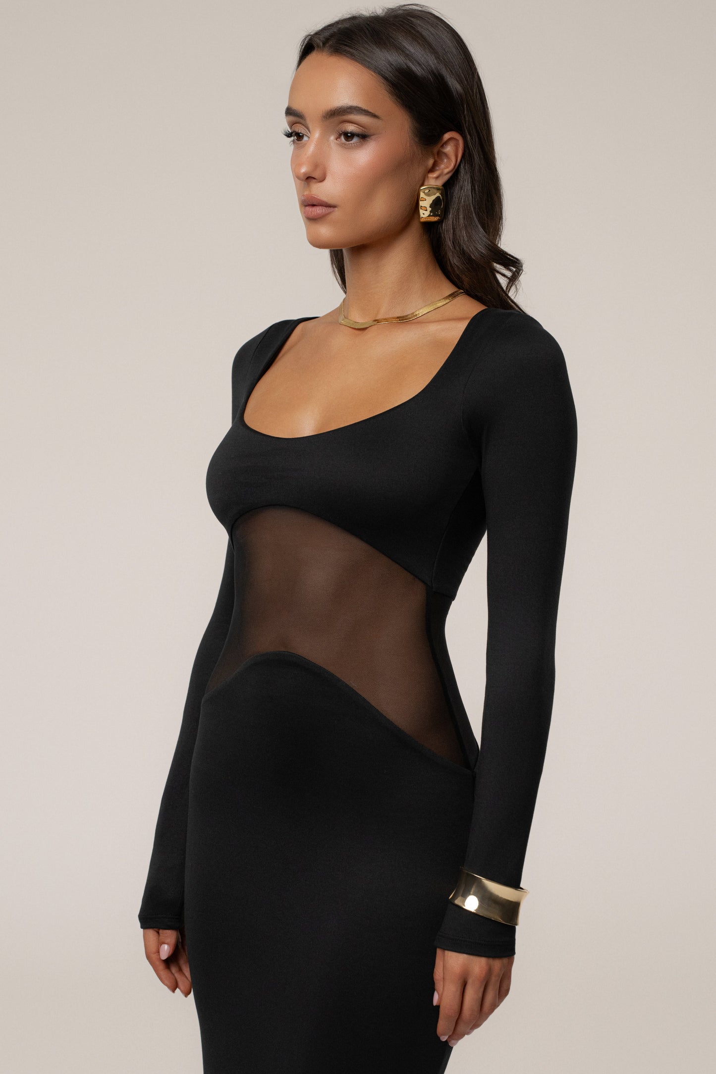 Black Glitz Hour Maxi Dress