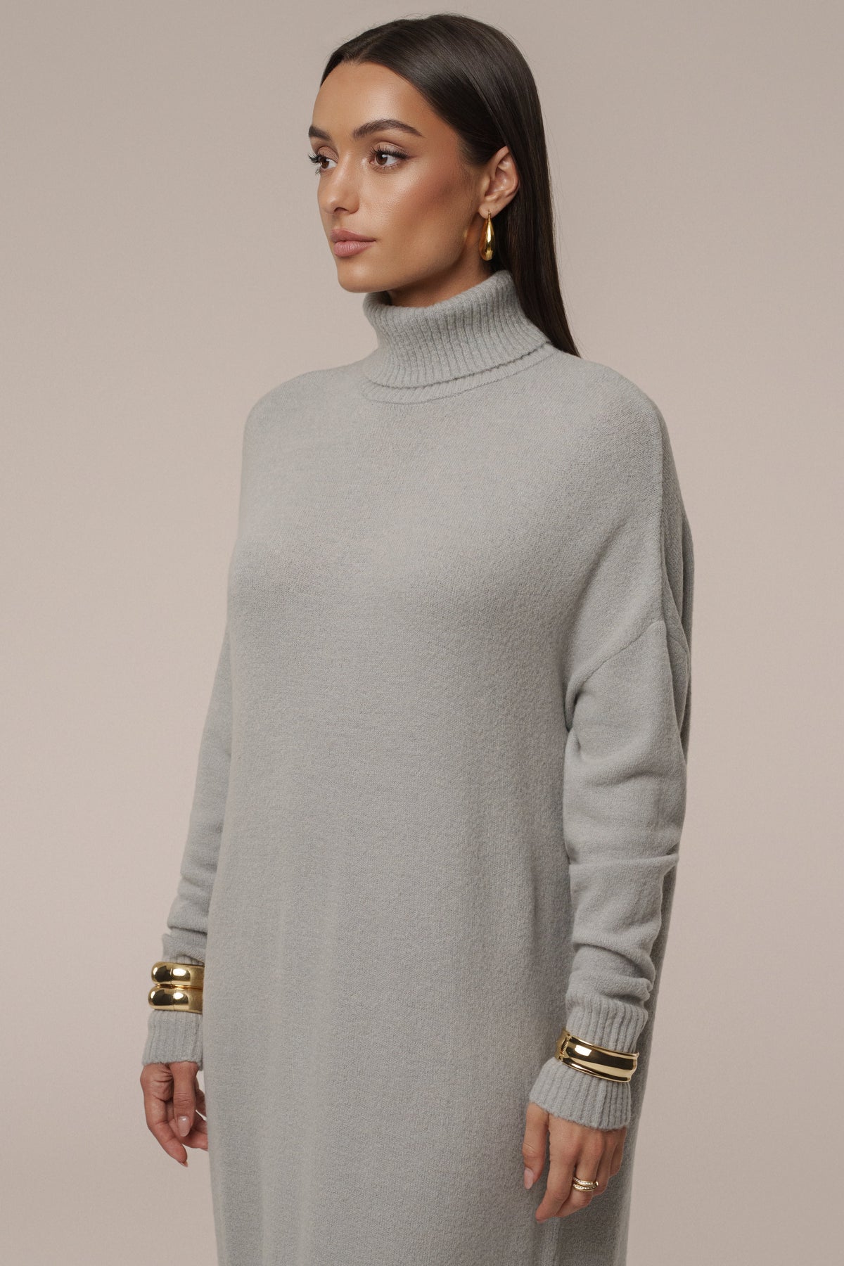 Grey Hartley Knit Maxi Dress