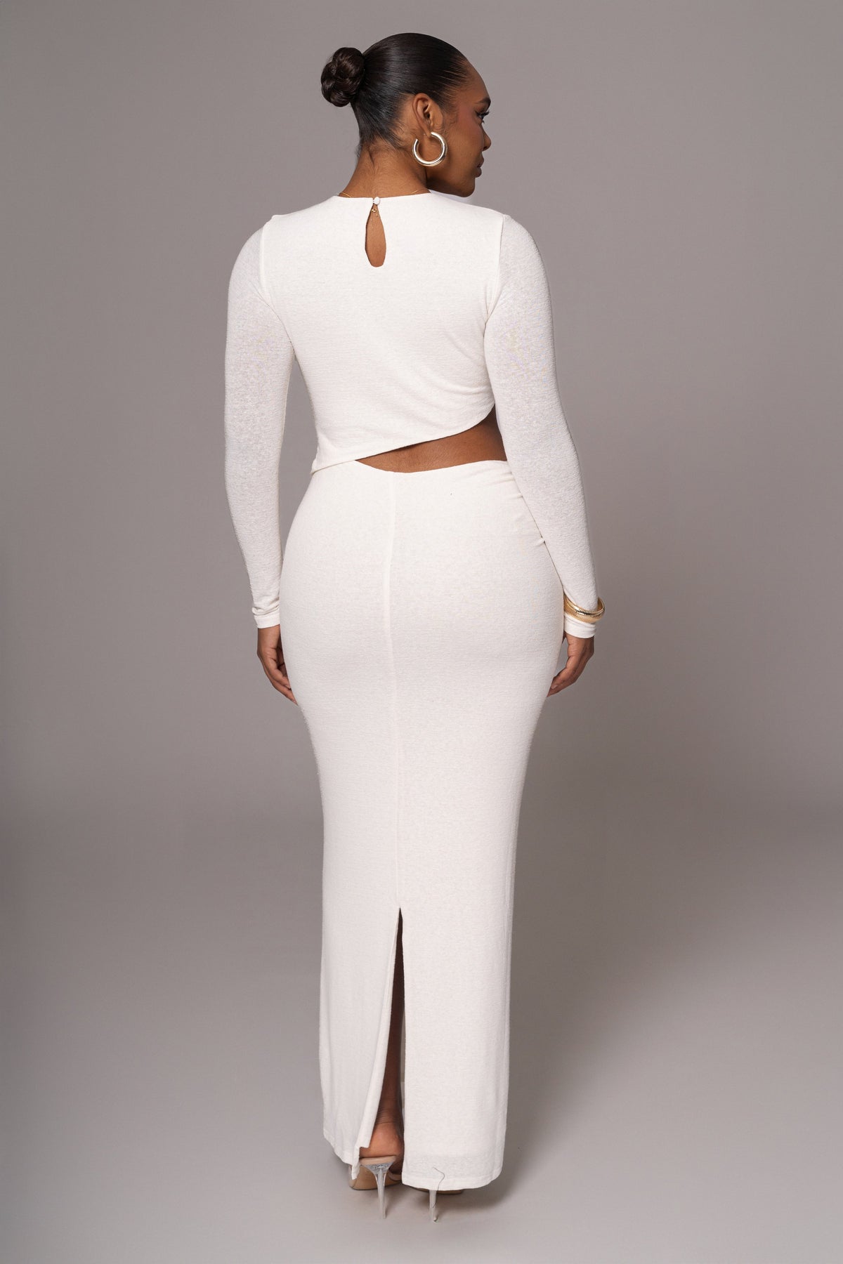 White Summer Romance Cutout Dress