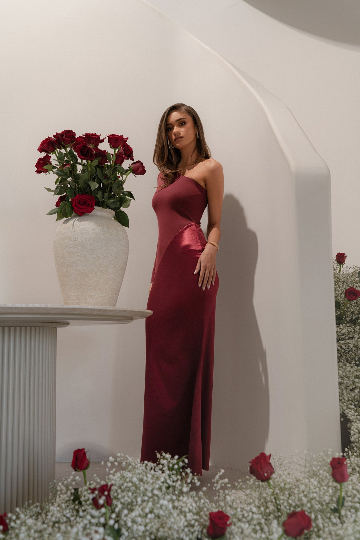Burgundy Look Of Desire Maxi Dress